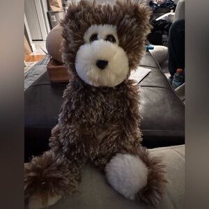 Adorable Fluffy Bear Plush - Brown and White
